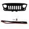 Spec-D Tuning 07-16 Jeep Wrangler Matte Black Front Grille HG-WRG07BB-G4-KL - alternate 2